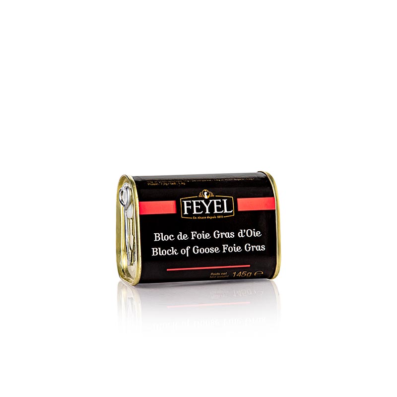 Bloc de foie gras de gasca, foie gras, cutie trapez, feyel - 145 g - poate sa