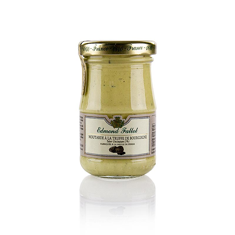 Mostarda de Dijon, fina, com trufa de Borgonha (tuber uncinatum), Fallot - 100ml - Vidro