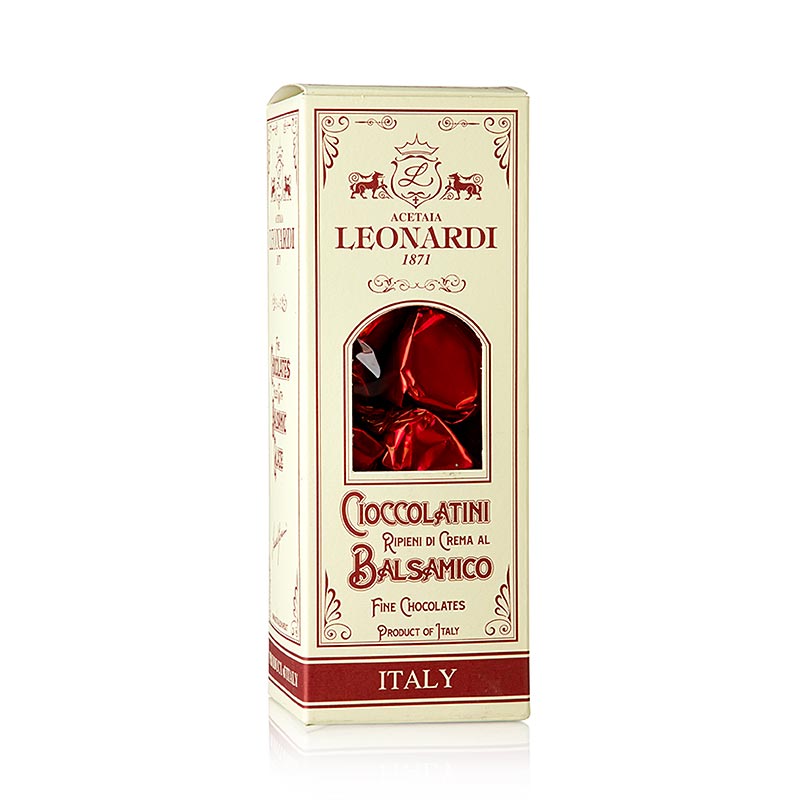 Chioccolatini Balsamico - bombons de chocolate com vinagre balsamico, Leonardi - 250g - caixa