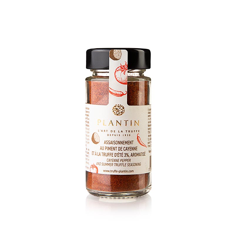 Troeffelkrydderi med cayenne, paprika og 3% sommertroeffel, Plantin - 50 g - Glas