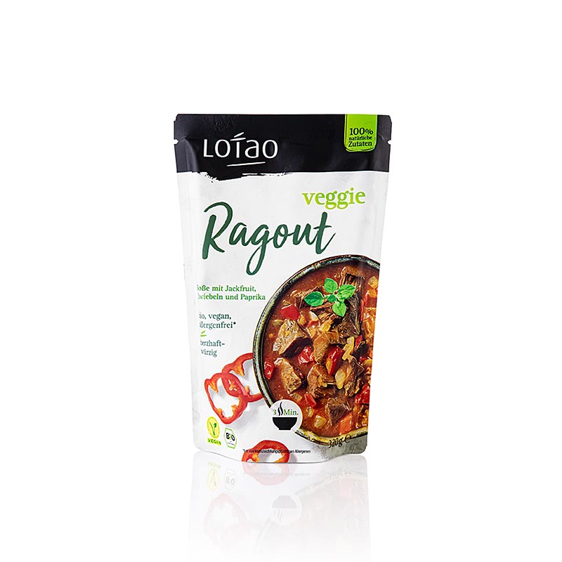 Jackfruit pulp, ragout with sauce, vegan, Lotao, ORGANIC - 320g - bag