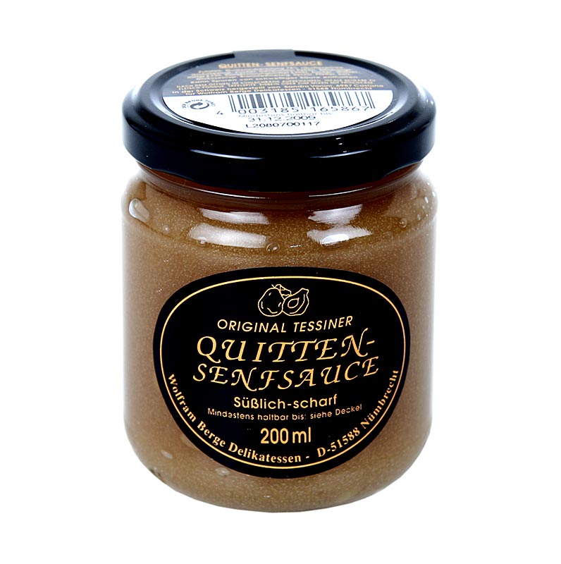 Original Ticino quince and mustard sauce, Wolfram Berge - 200 ml - Glass