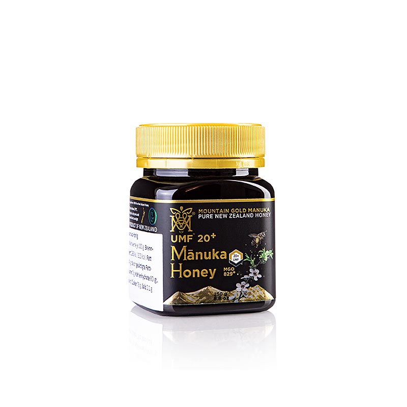 Manukahoning UMF gecertificeerd, 20+, MGM - 250 gr - Glas Manukahoning UMF gecertificeerd, 20+, MGM - 250 gr - Glas