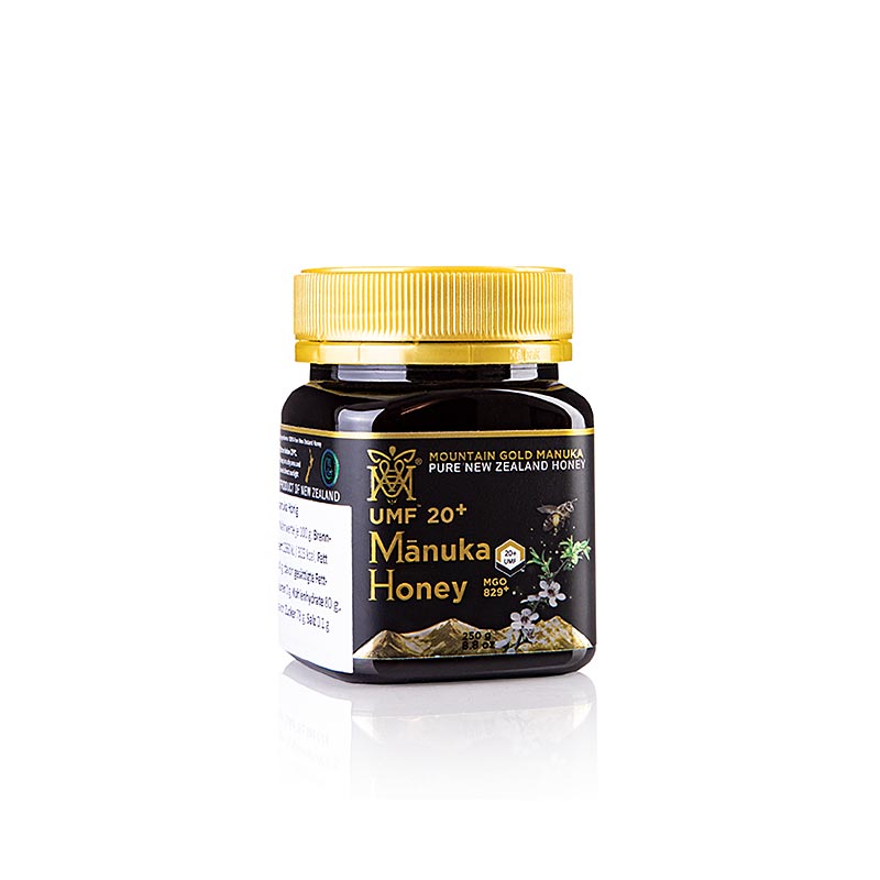 Manuka honning UMF certificeret, 20+, MGM - 250 g - Glas