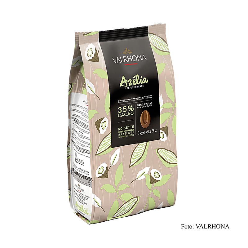 Valrhona Azelia, Couverture Noisette, 35%, Callets - 3 kg - sac