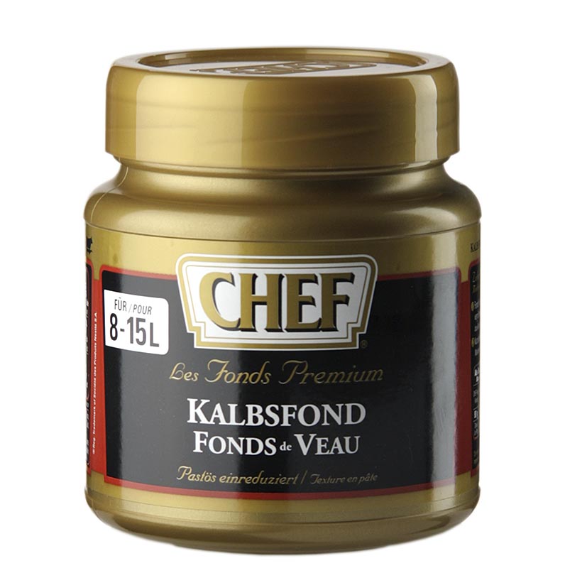 CHEF Premium koncentrat - kalvekødbestand, let pasta, mørkt, til 8-15 l - 640 g - Pe-dosis
