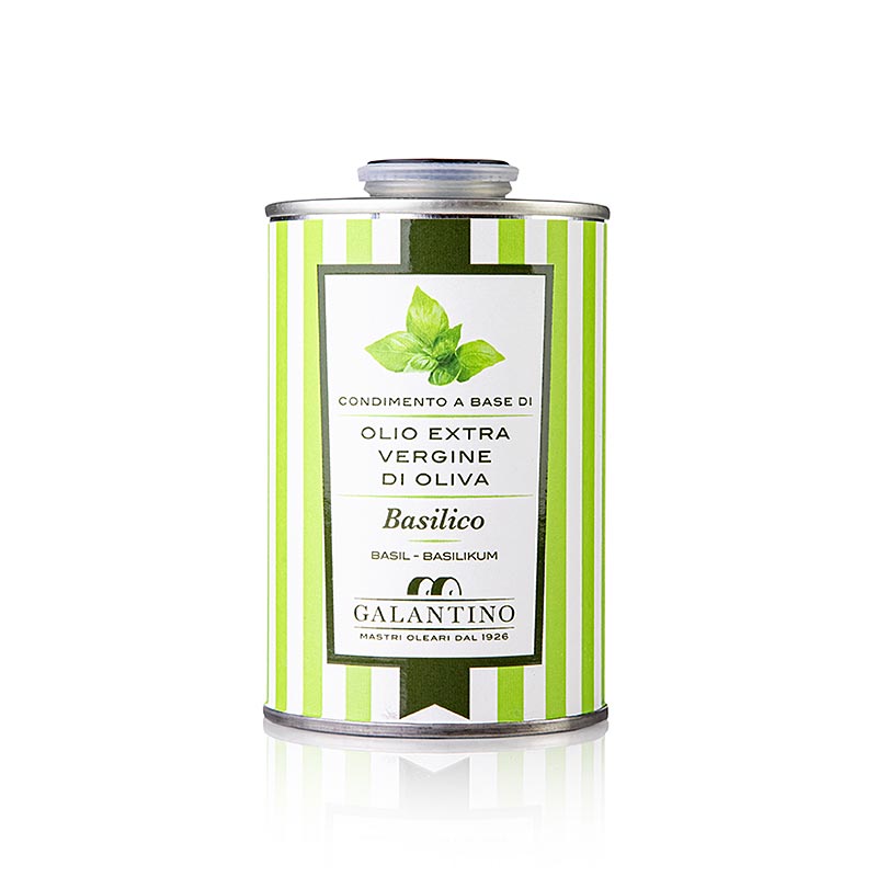 Aceite de oliva virgen extra, Galantino aromatizado con albahaca - 250ml - frasco