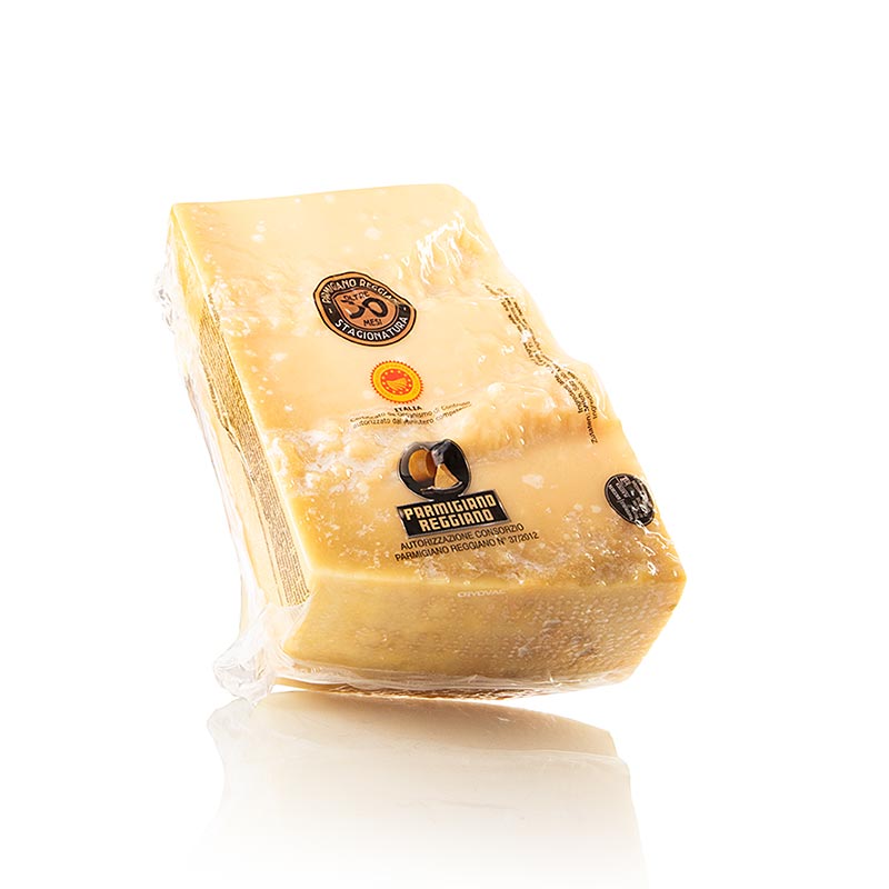 Queijo parmesao - Parmigiano Reggiano, envelhecido por 30 meses, DOP - aproximadamente 1.000 g - vacuo