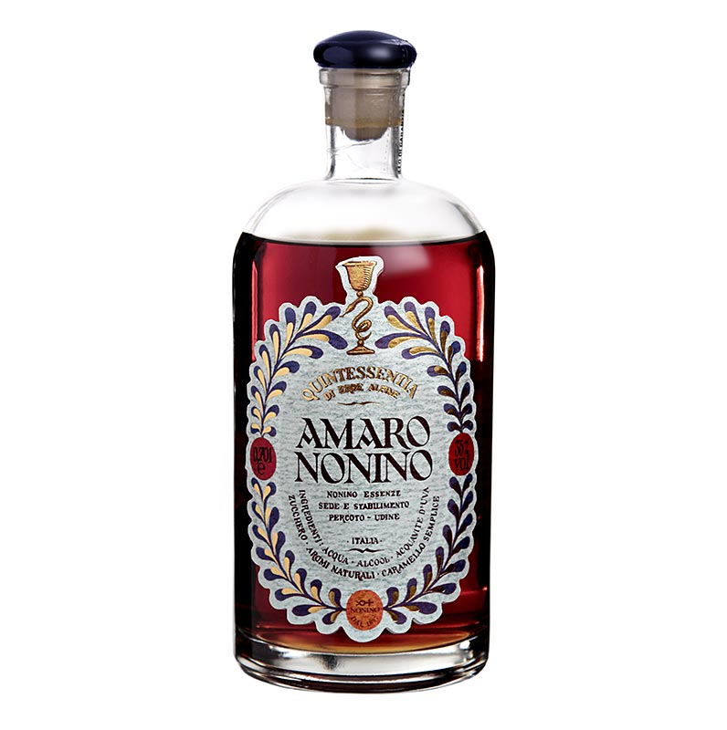 Amaro Quintessentia, liqueur aux herbes avec eau de vie de raisin UE, 35% vol., Nonino - 700 ml - bouteille
