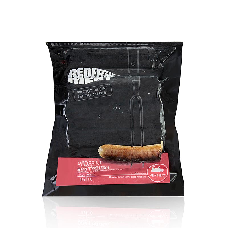 Redefine Meat Bratwurst, 10 veganistische worsten - 1 kg, 10 stuks - Pe - kom