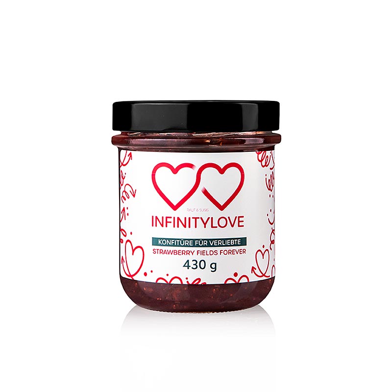 INFINITYLOVE Aardbei - extra aardbeienjam - 430g - Glas