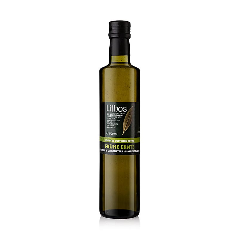 Extra virgin olive oil, lithos, early harvest, naturally cloudy, Peloponnese - 500 ml - bottle