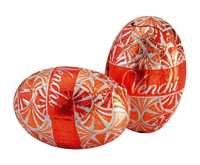 Paquet de cartro petits ous petits, ous de Pasqua farcits de cacau i crema de llet, assortits, Venchi - 12 x 65 g - visualitzacio