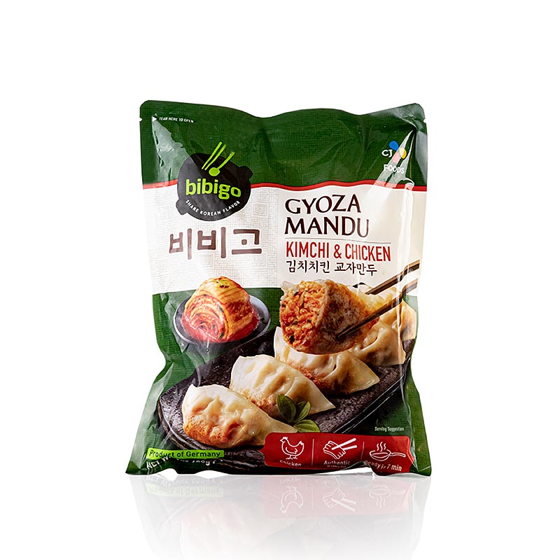 Wonton - Gyoza Mandu Kim Chee, Kipknoedel (Dim Sum), Bibigo - 600g - tas