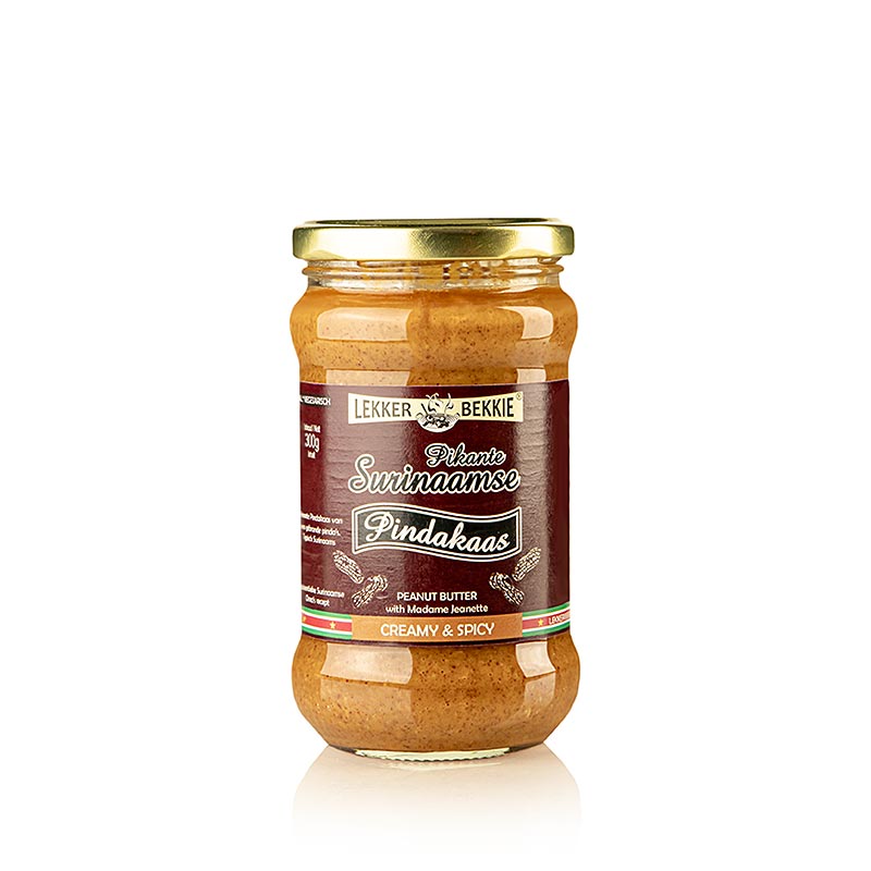 Peanut Butter Krydret Surinaamse, cremet og krydret, Lekker Bekkie - 300 g - Glas