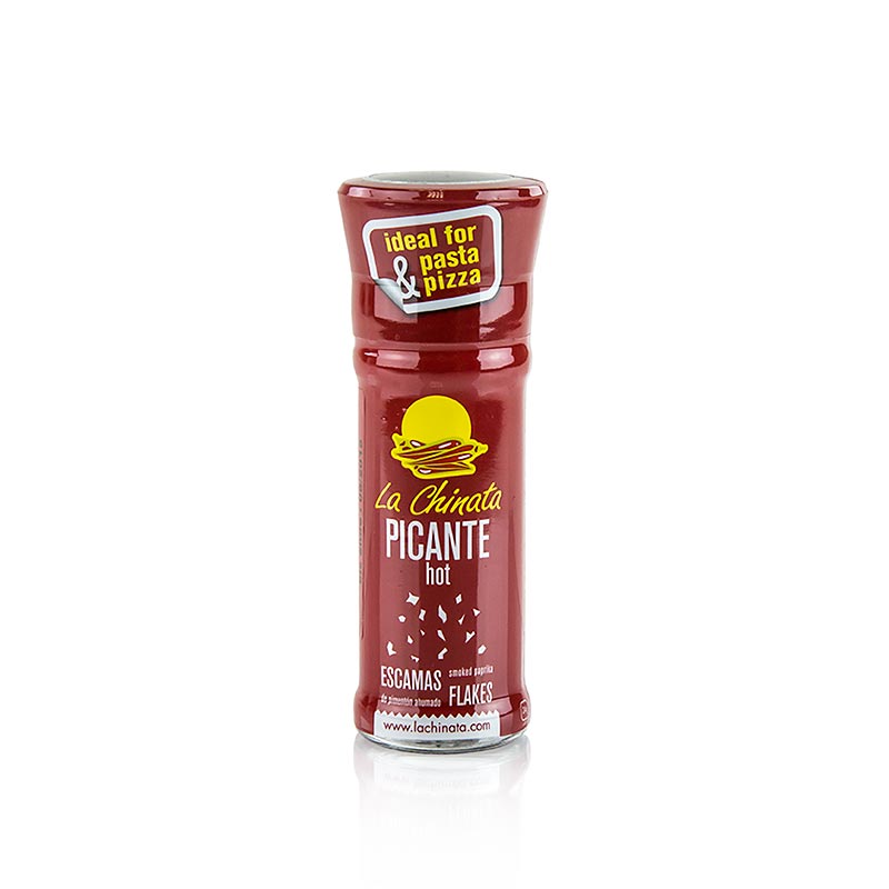 Fulgi de boia - Pimenton de la Vera DOP, afumat, picant, moara, la Chinata - 24 g - Sticla Fulgi de boia - Pimenton de la Vera DOP, afumat, picant, moara, la Chinata - 24 g - Sticla