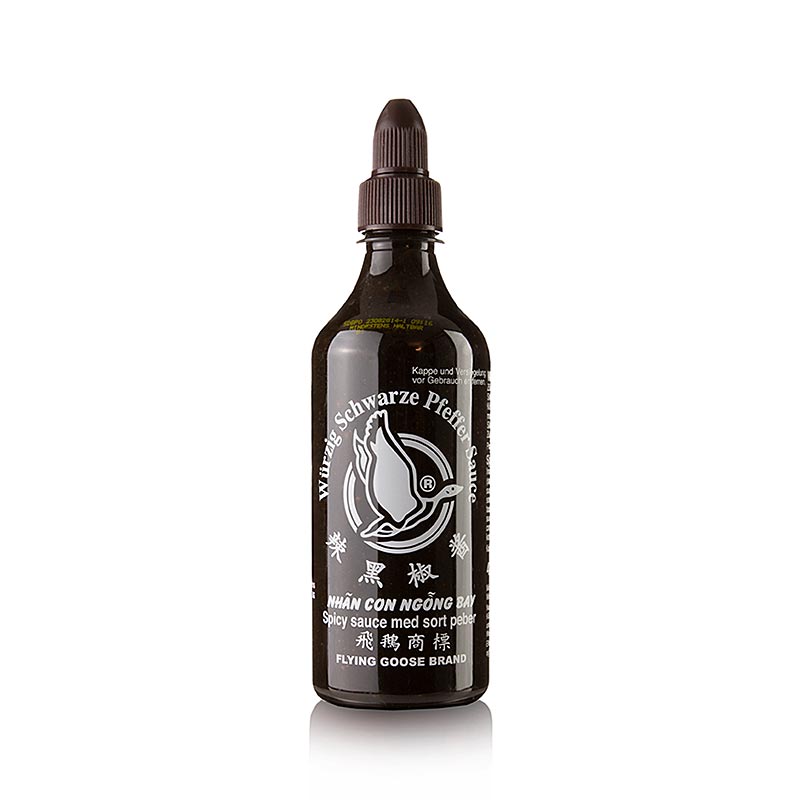 Zwarte pepersaus op basis van sojasaus, Flying Goose - 455 ml - PE-fles