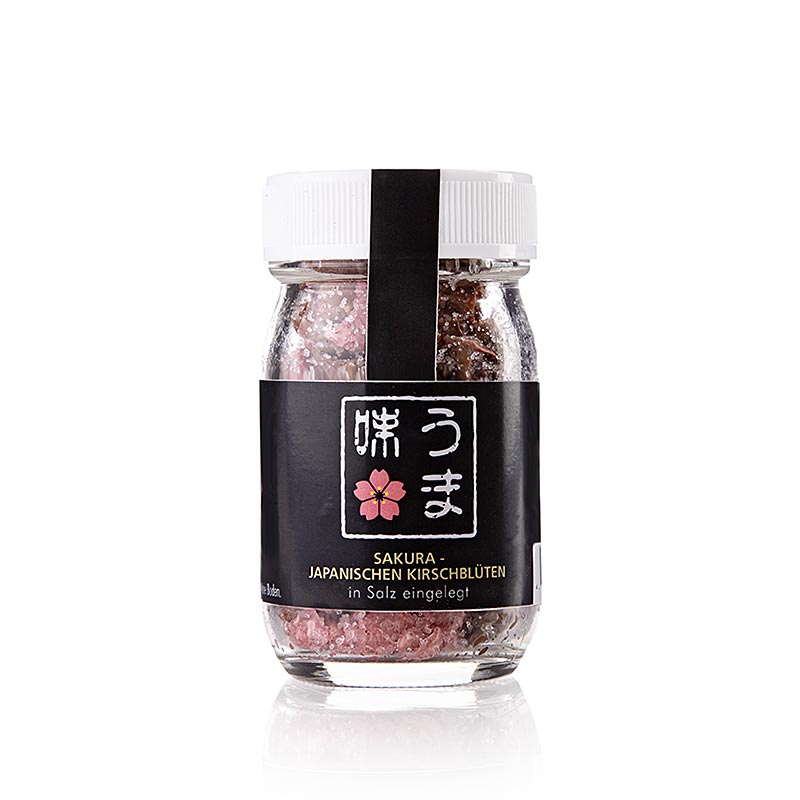 Sakura: flores de cerezo japonesas encurtidas en sal, Shinshu Shizen Okoku - 60g - Vaso