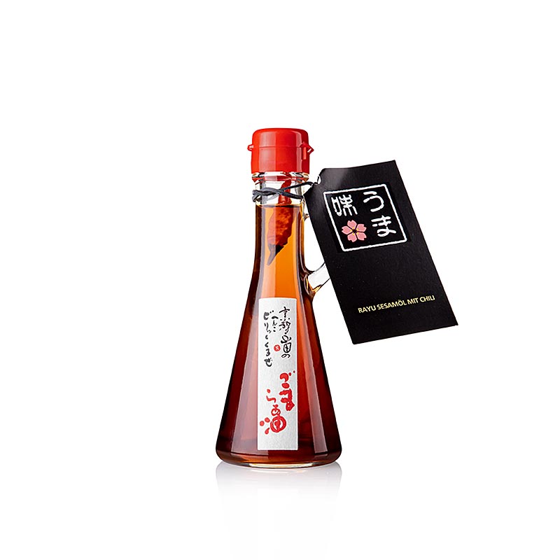 Huile de sesame Rayu au piment, Yamada - 131 ml - Bouteille