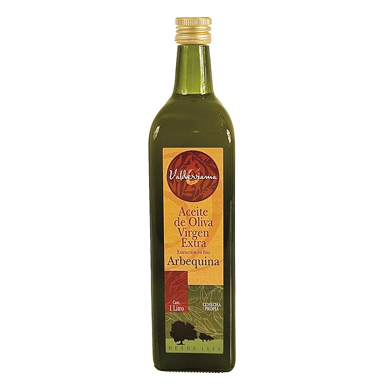 Aceite de oliva virgen extra, Valderrama, 100% Arbequina - 1 litro - Botella