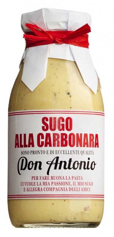 Salsa Carbonara, Creamy Carbonara Sauce, Don Antonio - 240ml - Bottle