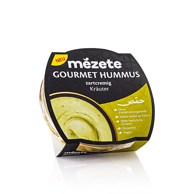 Gastronomische hummus met kruiden, kikkererwtenpuree, mezete - 215g - PE-schaal