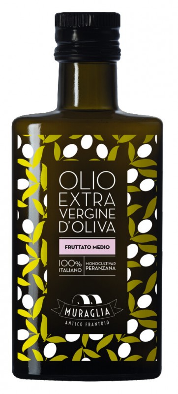 Essenza Fruttato Medio Peranzana, vaj ulliri ekstra i virgjer, Muraglia - 250 ml - Shishe Essenza Fruttato Medio Peranzana, vaj ulliri ekstra i virgjer, Muraglia - 250 ml - Shishe