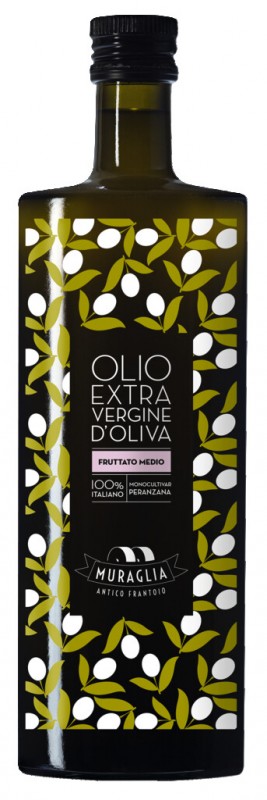 Essenza Fruttato Medio Peranzana, huile d`olive extra vierge, Muraglia - 500 ml - Bouteille