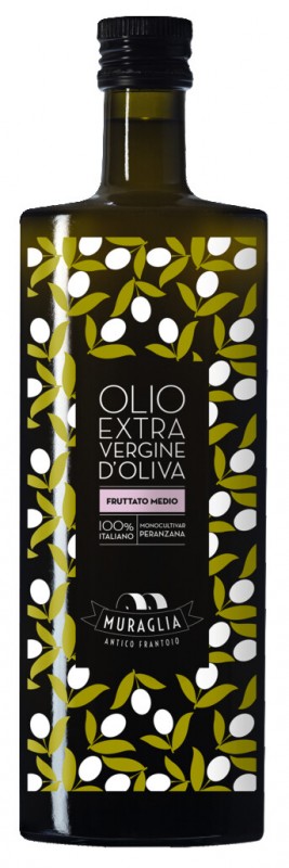 Essenza Fruttato Medio Peranzana, aceite de oliva virgen extra, Muraglia - 500ml - Botella