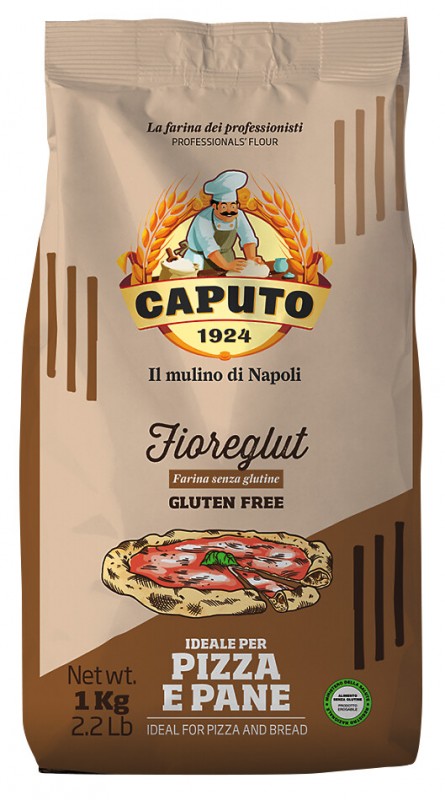 Fioreglut, mistura para panificacao de farinha sem gluten, Caputo - 1.000g - pacote