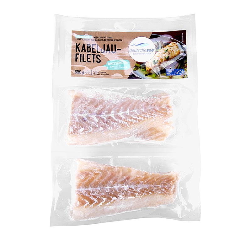 Cod fillet, German Sea (Fish) - 320g, 2x150g - vacuum