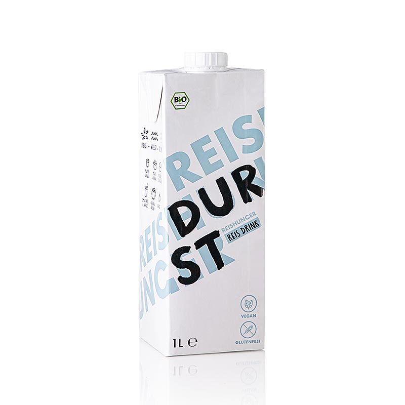 Boisson au riz (lait de riz), faim de riz, bio - 1 litre - Pack Tetra