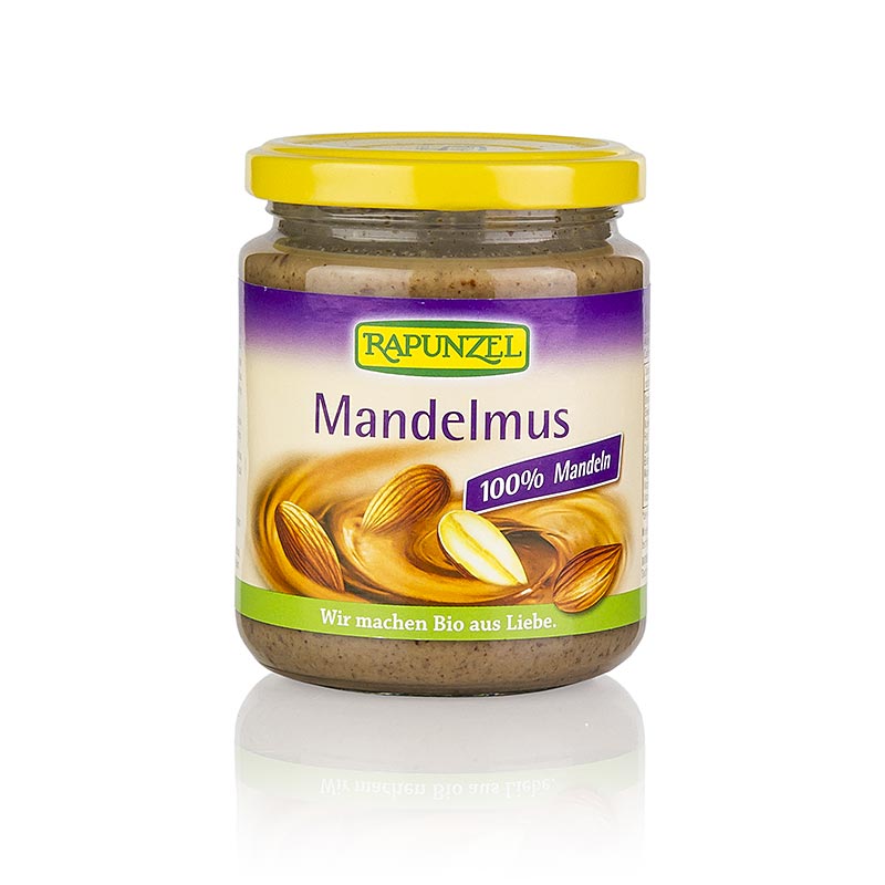 Manteiga de amendoa, marrom, vegana, Rapunzel, organica - 250g - Vidro