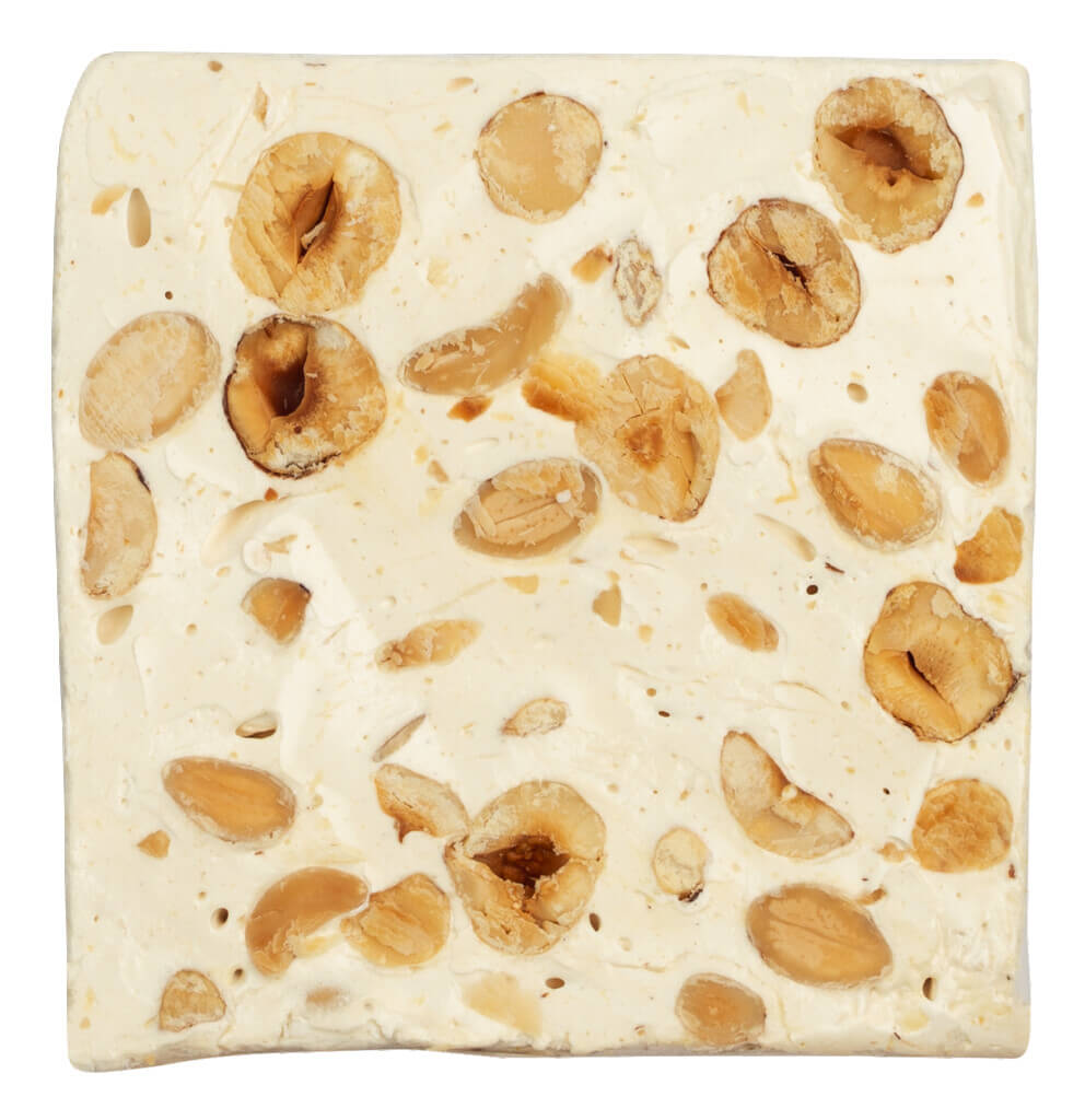 3 - Torrone lembut dengan hazelnut dan badam, Nougat dengan hazelnut Piedmont dan badam, Antica Torroneria Piemontese - 80g - pek