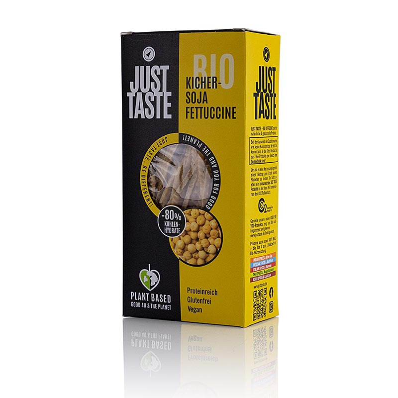 Fettuccine aux pois chiches Just Taste, sans gluten, biologique - 250 g - boite