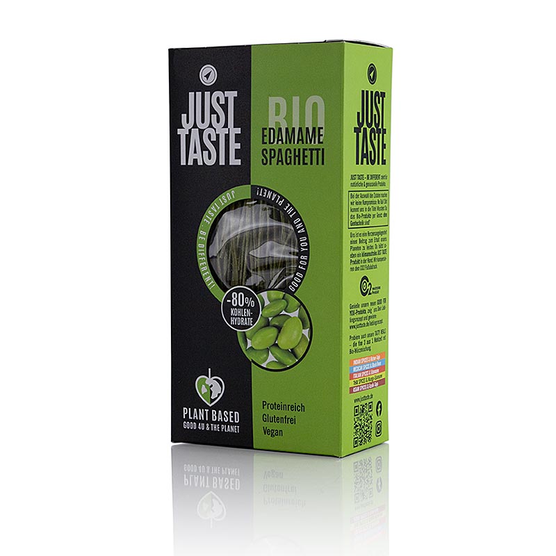 Just Taste Edamame Spaghetti, sem gluten, organico - 250g - caixa