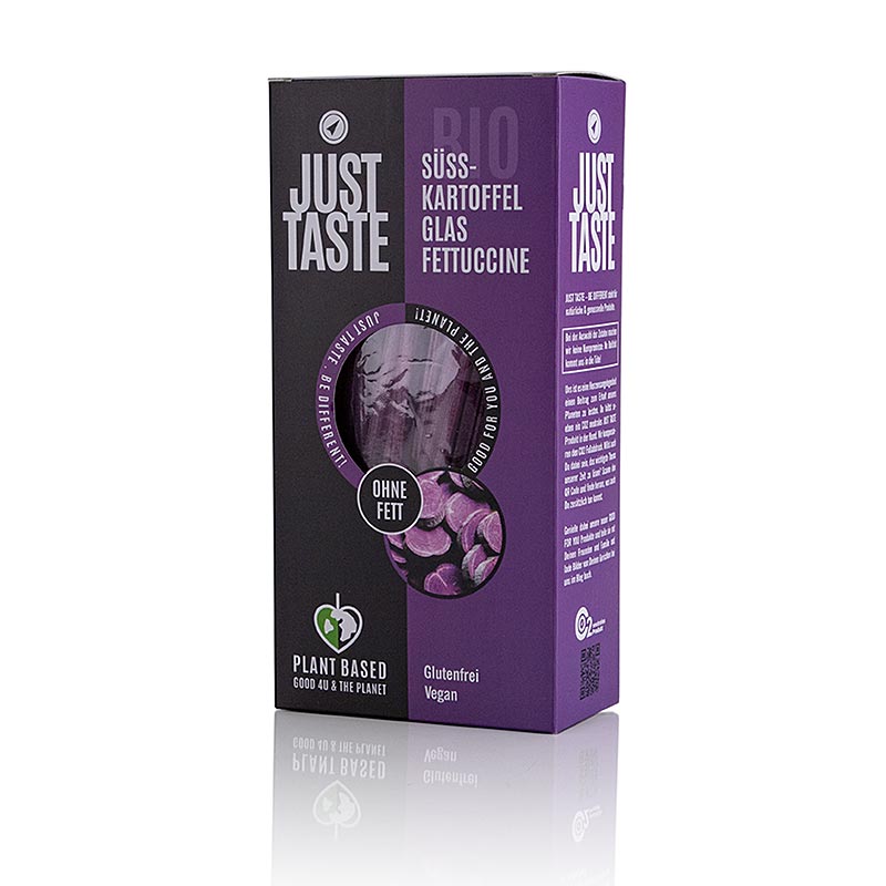 Just Taste Roxo Batata Doce Macarrao Fettuccine, sem gluten, organico - 250g - caixa