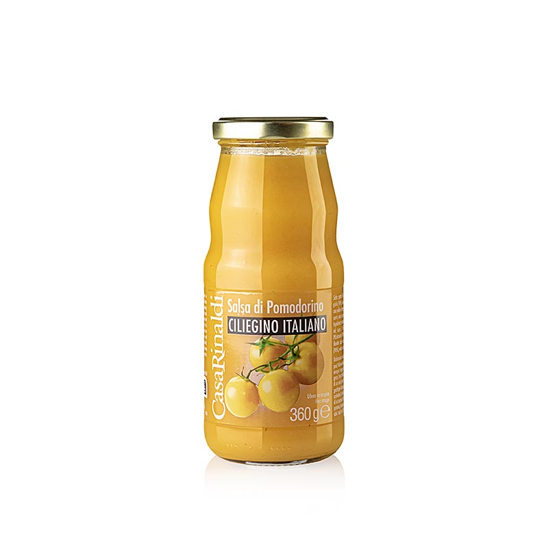 Tomato sauce made from yellow cherry tomatoes, Casa Rinaldi - 360g - Bottle