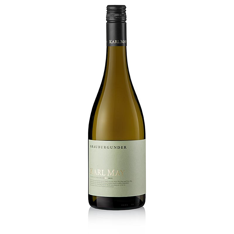 2023er Grauburgunder, trocken, 12,5 % vol., Karl May, BIO - 750 ml - Flasche 2023er Grauburgunder, trocken, 12,5 % vol., Karl May, BIO - 750 ml - Flasche