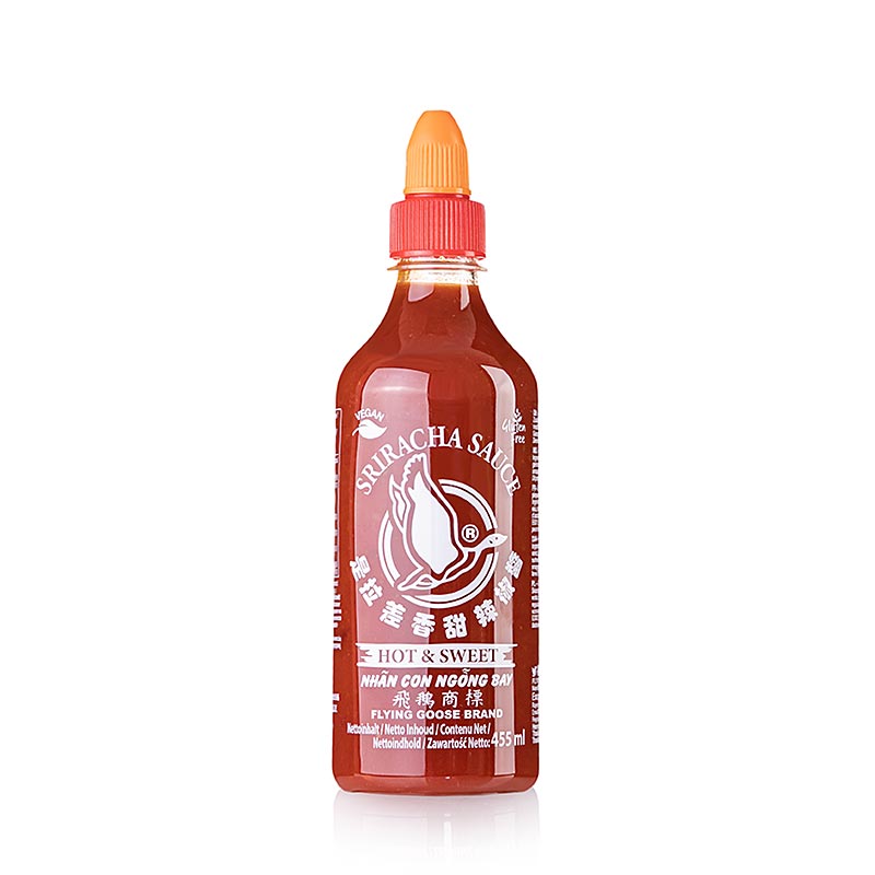 Sriracha cili sos, slatko-ljuti, Flying Goose - 455ml - PE boca