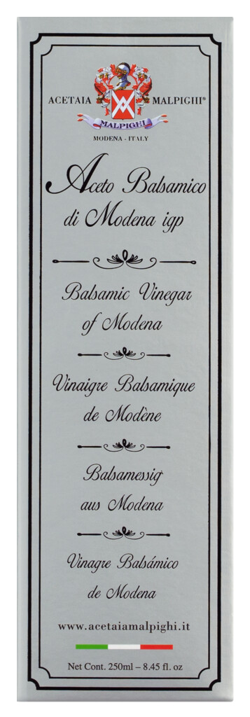 Aceto Balsamico di Modena IGP Argento, Aceto Balsamico di Modena IGP, Malpighi - 250 ml - Bottiglia