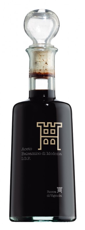 Balsamico Azijn, gerijpt gedurende drie jaar, Aceto Balsamico Azijn van Modena IGP- Premium 3.0, platina, Rocca di Vignola - 250 ml - fles