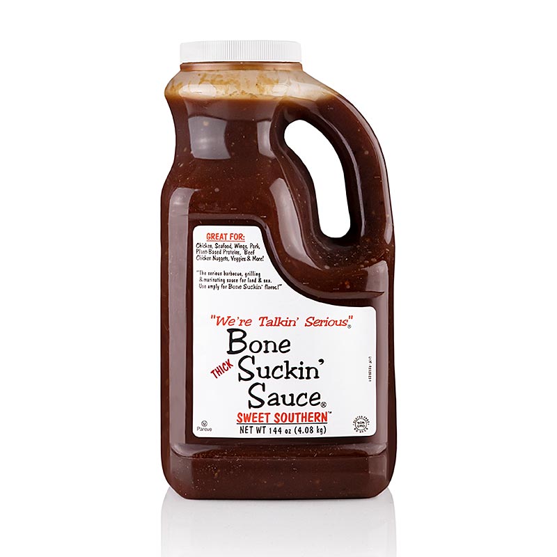 Salsa BBQ dolce del sud Bone Suckin`, piu densa, Ford`s Food - 3,7 litri - Pekanista. Salsa BBQ dolce del sud Bone Suckin`, piu densa, Ford`s Food - 3,7 litri - Pekanista.