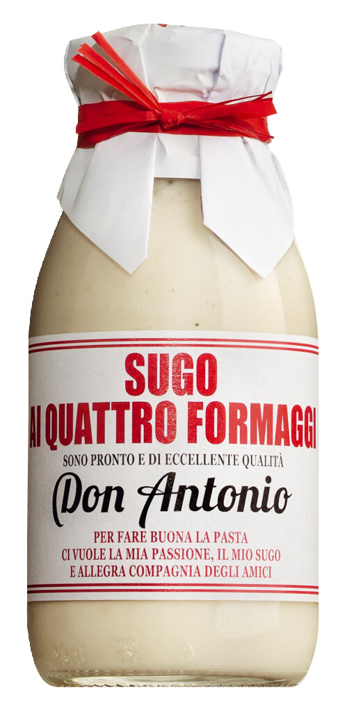 Sugo quattro formaggi, Sos berkrim dengan 4 keju, Don Antonio - 240ml - Botol