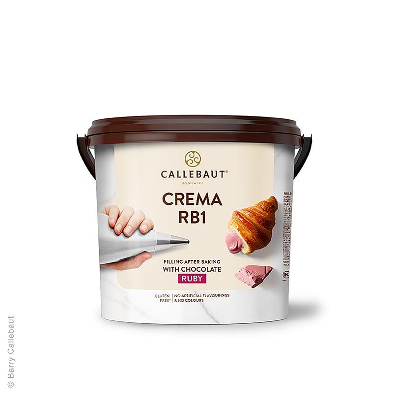 Crema - Ruby RB1, with Ruby chocolate, Callebaut (FMR?RUBY36?651) - 5kg - PE-can Crema - Ruby RB1, with Ruby chocolate, Callebaut (FMR?RUBY36?651) - 5kg - PE-can