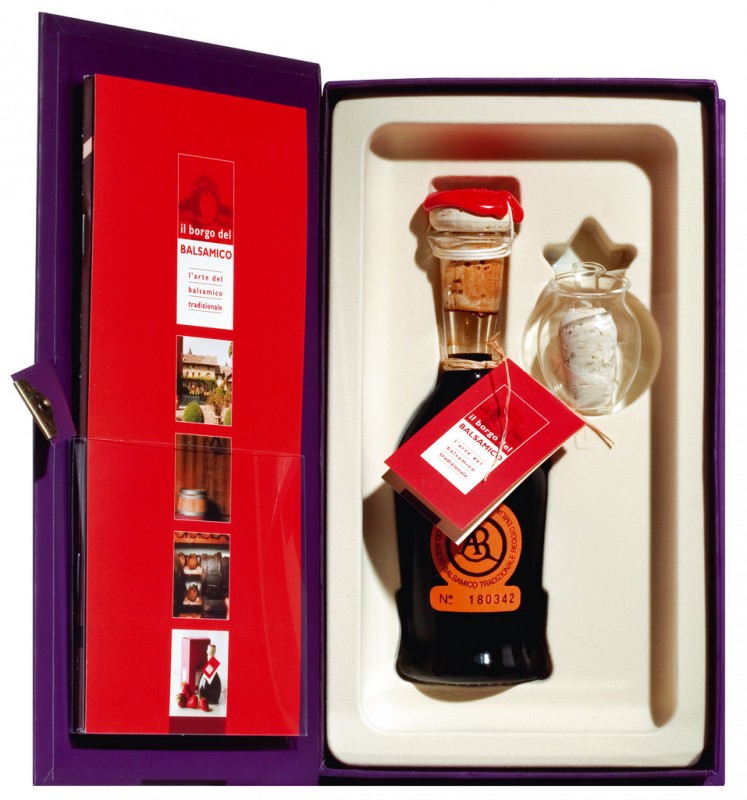 Aceto Balsamico Tradizionale DOP Aragosta, balsamicoazijn DOP van Reggio Emilia, minstens 12 jaar oud, Il Borgo del Balsamico - 100 ml - fles