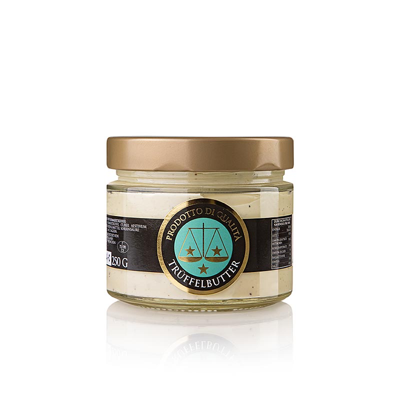Truffle butter preparation Alba, white, with summer truffles - 250 g - Glass Truffle butter preparation Alba, white, with summer truffles - 250 g - Glass