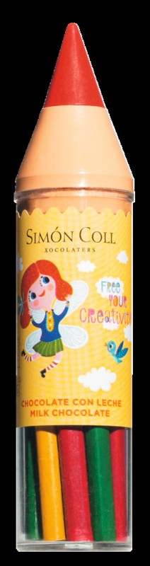 Super Lapiz Colores, Display, Lapis Chocolate Maxi, Display, Simon Coll - 18x30g - mostrar Super Lapiz Colores, Display, Lapis Chocolate Maxi, Display, Simon Coll - 18x30g - mostrar