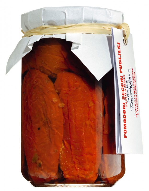 Pomodori secchi pugliesi, dried tomatoes from Puglia, Don Antonio - 280 g - Glass