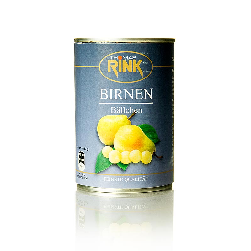 Bolas de pera, ligeramente endulzadas Thomas Rink - 425g - poder Bolas de pera, ligeramente endulzadas Thomas Rink - 425g - poder